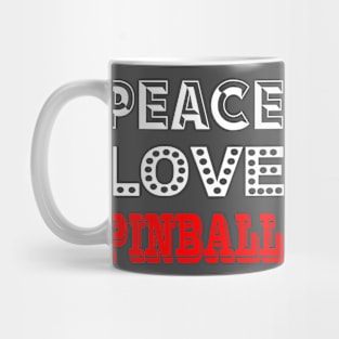 Peace Love Pinball, Big Square Mug